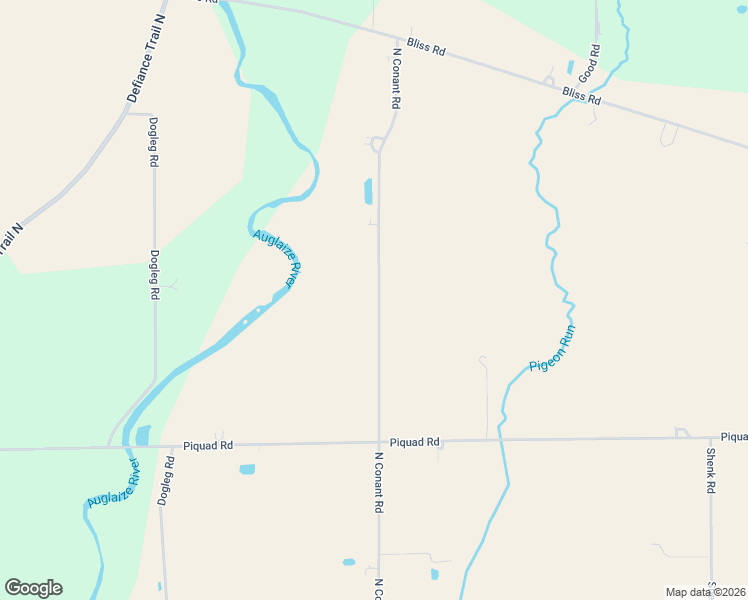 map of restaurants, bars, coffee shops, grocery stores, and more near 3819 North Conant Road in Delphos