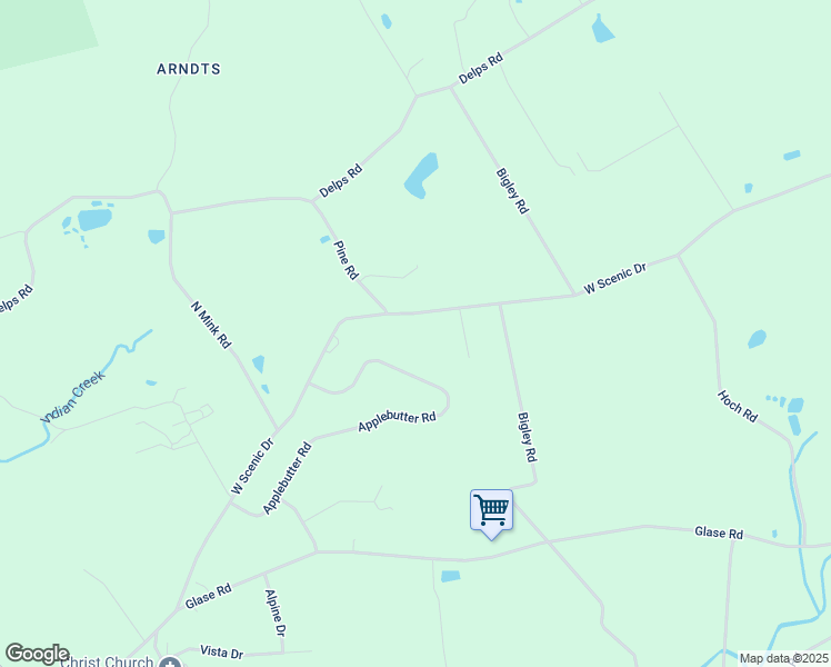 map of restaurants, bars, coffee shops, grocery stores, and more near 3175 West Scenic Drive in Danielsville