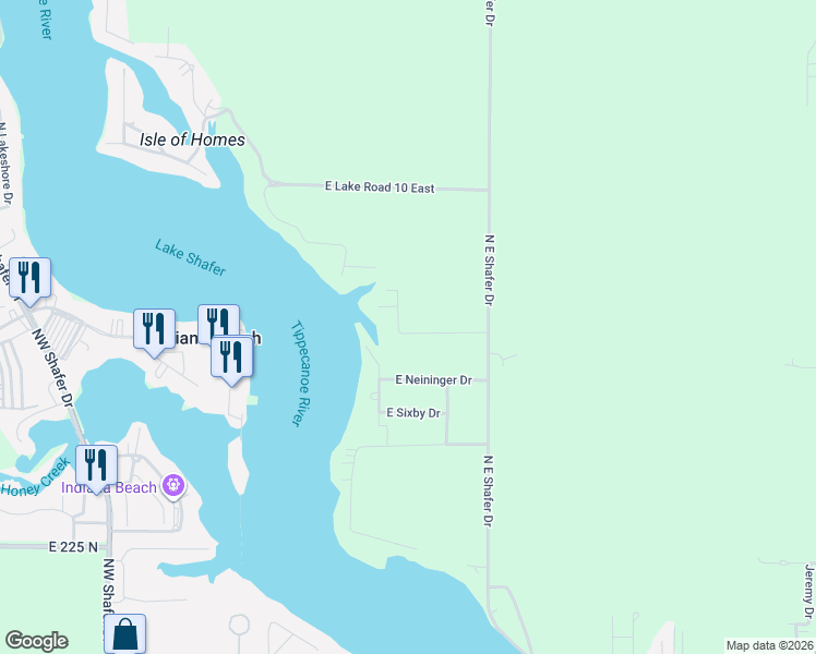 map of restaurants, bars, coffee shops, grocery stores, and more near 5401-5599 East Highchew Court in Monticello