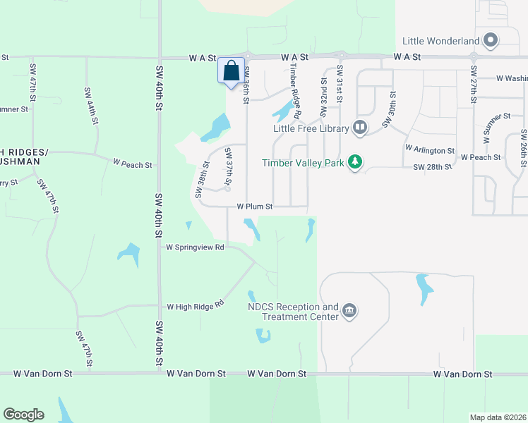 map of restaurants, bars, coffee shops, grocery stores, and more near 3430 West Plum Street in Lincoln