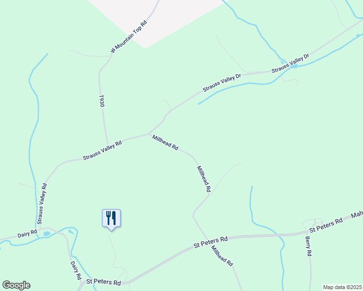 map of restaurants, bars, coffee shops, grocery stores, and more near 258 Millhead Road in Tamaqua