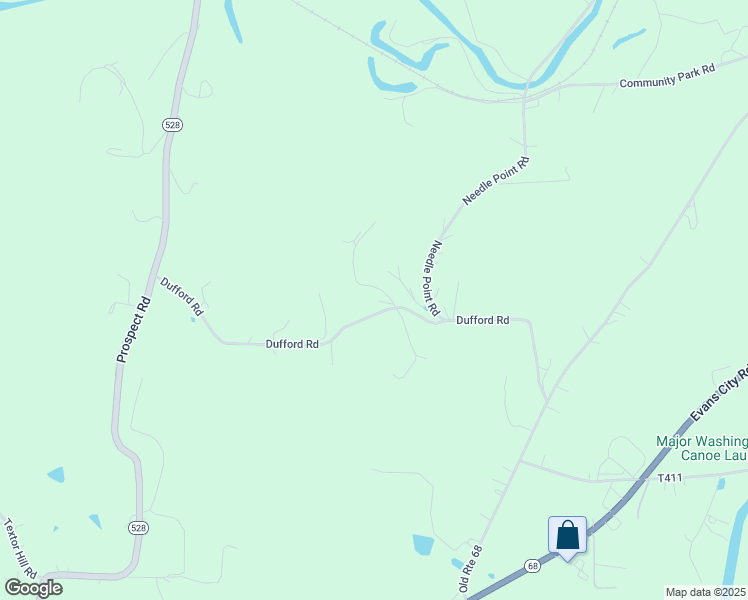 map of restaurants, bars, coffee shops, grocery stores, and more near 205 Dufford Road in Evans City