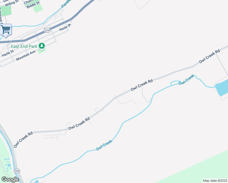 map of restaurants, bars, coffee shops, grocery stores, and more near 187 Owl Creek Rd in Tamaqua