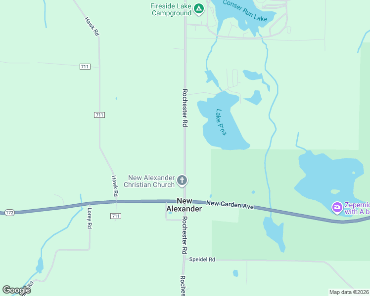 map of restaurants, bars, coffee shops, grocery stores, and more near 6991-7719 Rochester Rd in East Rochester