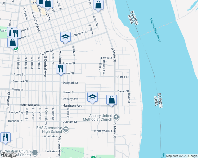 map of restaurants, bars, coffee shops, grocery stores, and more near 301-361 Acres St in Burlington