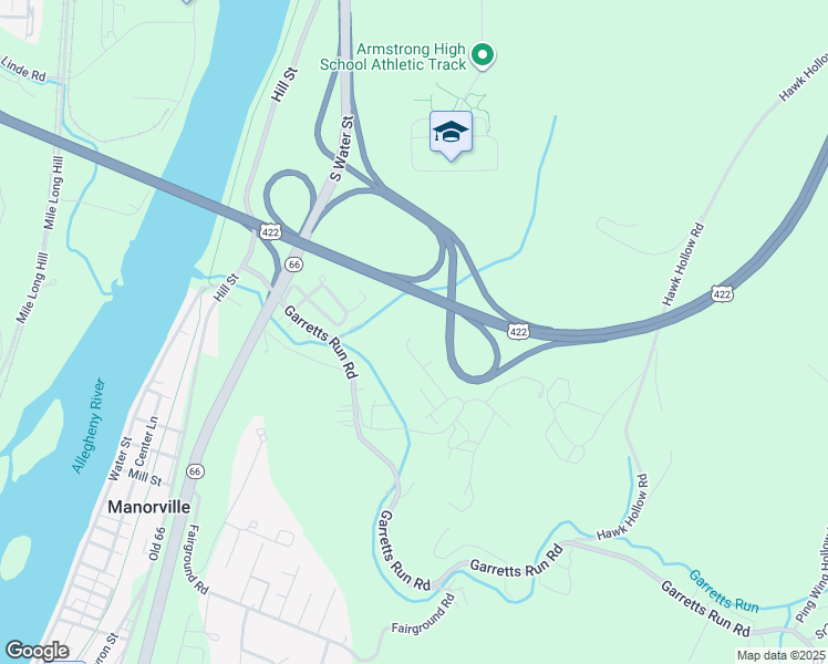 map of restaurants, bars, coffee shops, grocery stores, and more near 1137 Toy Ln in Kittanning