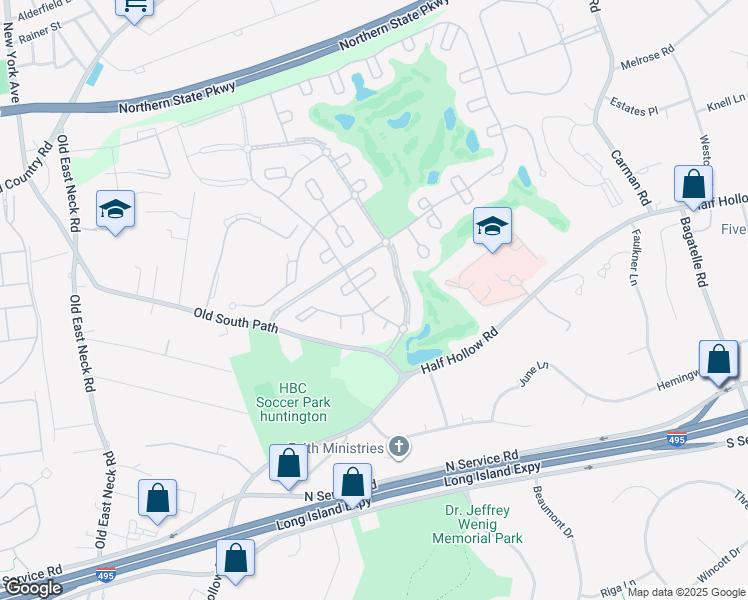 map of restaurants, bars, coffee shops, grocery stores, and more near 659 Balfour Place in Melville