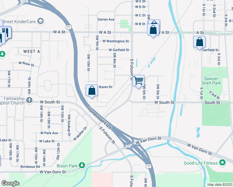 map of restaurants, bars, coffee shops, grocery stores, and more near 711 Folsom Lane in Lincoln