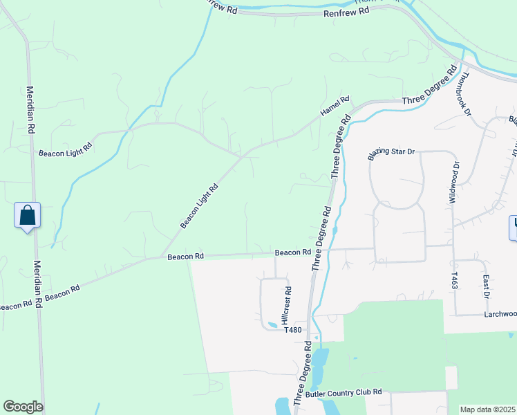map of restaurants, bars, coffee shops, grocery stores, and more near 128 Beacon Road in Renfrew