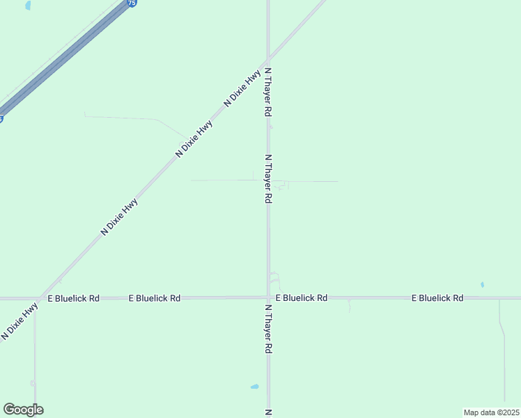 map of restaurants, bars, coffee shops, grocery stores, and more near 3837 North Thayer Road in Lima
