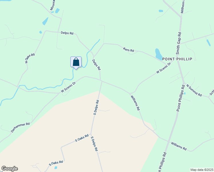 map of restaurants, bars, coffee shops, grocery stores, and more near 2707 West Scenic Drive in Danielsville