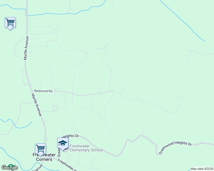 map of restaurants, bars, coffee shops, grocery stores, and more near 101-103 Monroe Lane in Eureka