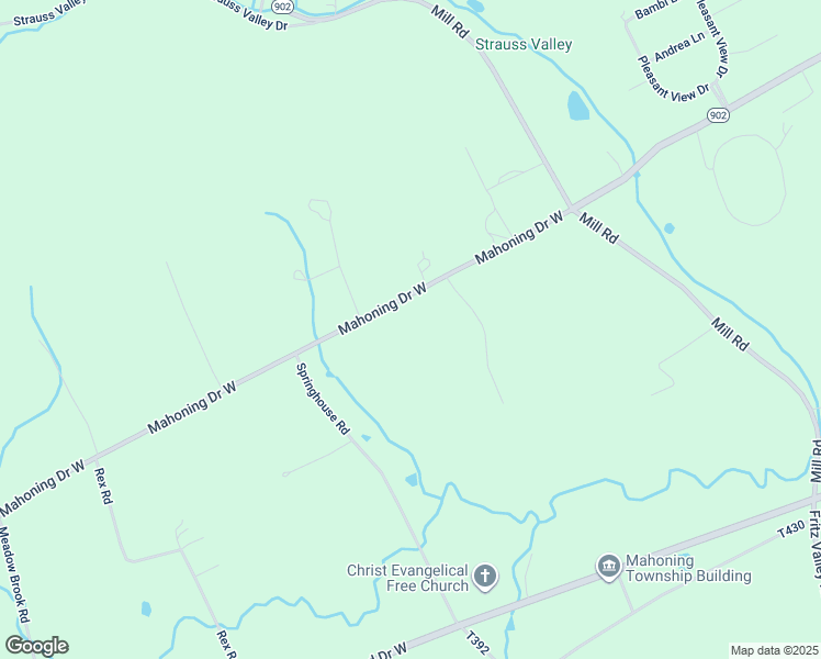 map of restaurants, bars, coffee shops, grocery stores, and more near 2609 Mahoning Drive West in Lehighton