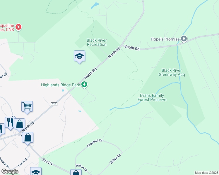 map of restaurants, bars, coffee shops, grocery stores, and more near 100 North Road in Chester