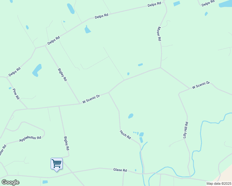 map of restaurants, bars, coffee shops, grocery stores, and more near 3045 West Scenic Drive in Danielsville