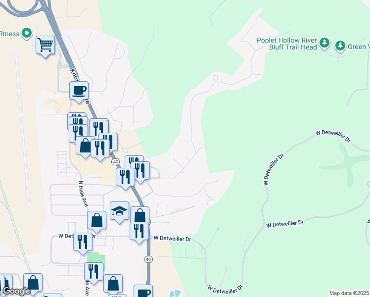 map of restaurants, bars, coffee shops, grocery stores, and more near 8813 North Picture Ridge Road in Peoria