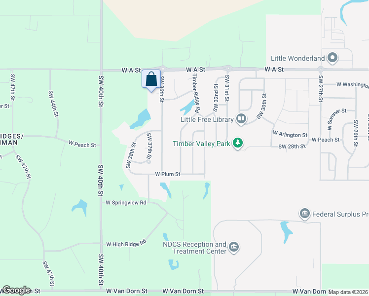 map of restaurants, bars, coffee shops, grocery stores, and more near 1912 Timber Ridge Road in Lincoln