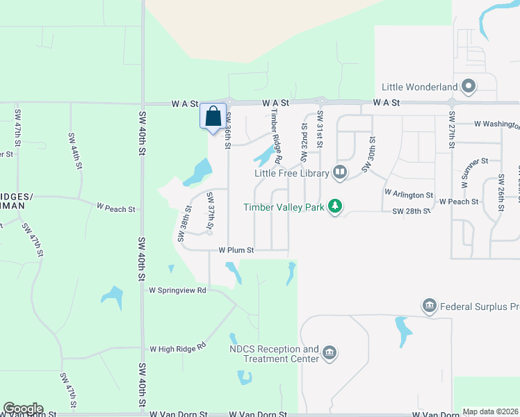 map of restaurants, bars, coffee shops, grocery stores, and more near 1912 Timber Ridge Road in Lincoln