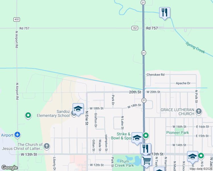 map of restaurants, bars, coffee shops, grocery stores, and more near 2004 Ridgeway Drive in Lexington