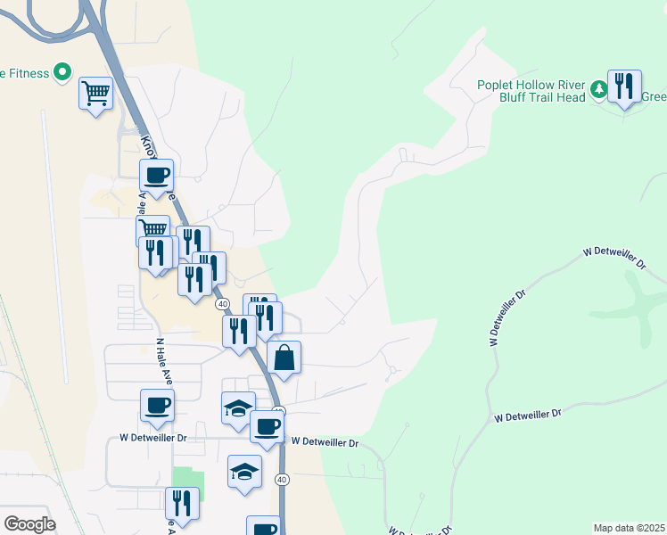 map of restaurants, bars, coffee shops, grocery stores, and more near 8813 North Picture Ridge Road in Peoria