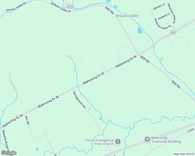 map of restaurants, bars, coffee shops, grocery stores, and more near 2609 Mahoning Drive West in Lehighton