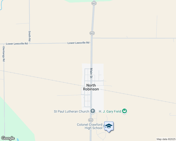 map of restaurants, bars, coffee shops, grocery stores, and more near in North Robinson