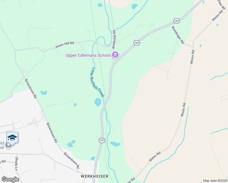 map of restaurants, bars, coffee shops, grocery stores, and more near 968 Bangor Road in Nazareth