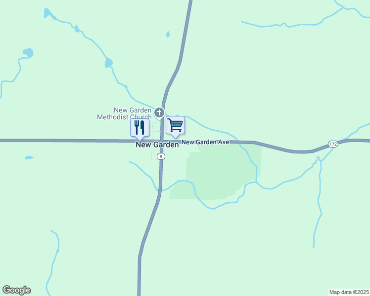 map of restaurants, bars, coffee shops, grocery stores, and more near 30685 Ohio 172 in East Rochester