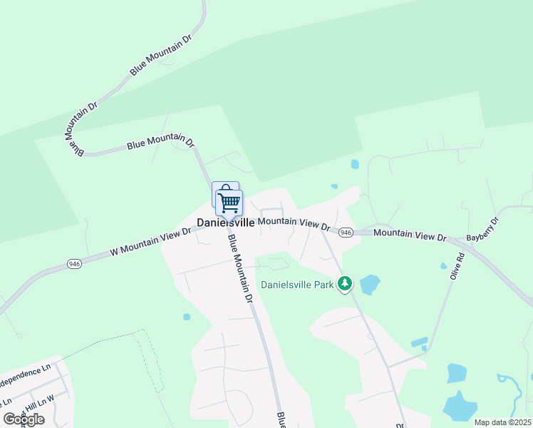 map of restaurants, bars, coffee shops, grocery stores, and more near 1350 Betel Road in Danielsville