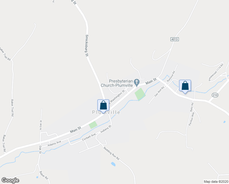 map of restaurants, bars, coffee shops, grocery stores, and more near 197 East Washington Street in Plumville