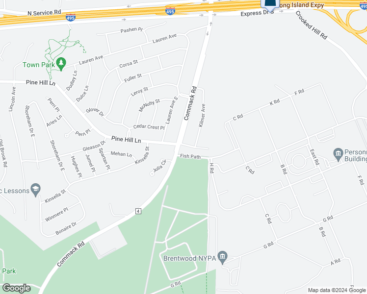 map of restaurants, bars, coffee shops, grocery stores, and more near 2 Polo Street in Dix Hills