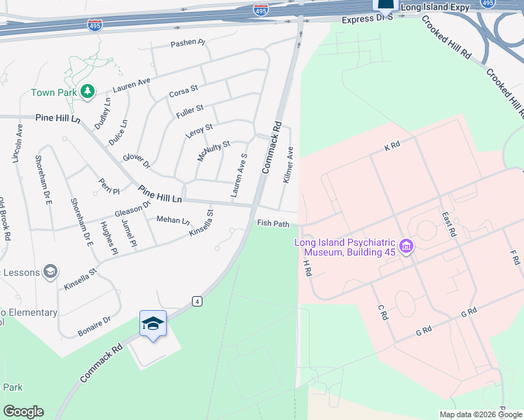 map of restaurants, bars, coffee shops, grocery stores, and more near 2 Polo Street in Dix Hills