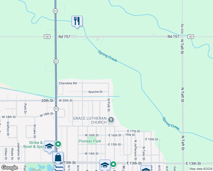 map of restaurants, bars, coffee shops, grocery stores, and more near 100 Cherokee Road in Lexington