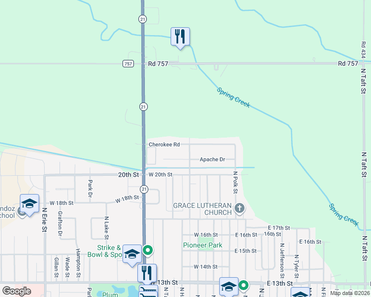 map of restaurants, bars, coffee shops, grocery stores, and more near 400 Cherokee Road in Lexington