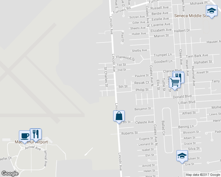 map of restaurants, bars, coffee shops, grocery stores, and more near 143 Lafayette Avenue in Holbrook