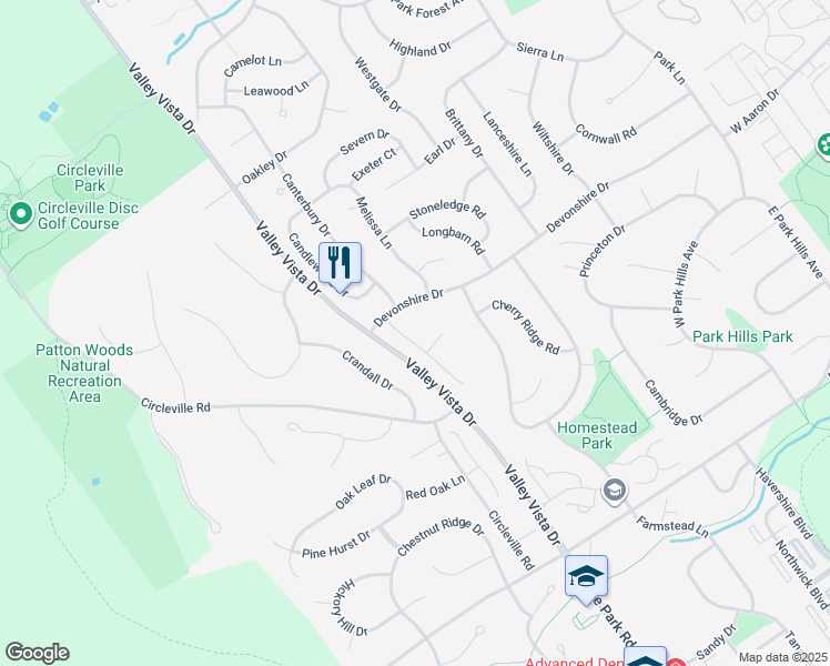 map of restaurants, bars, coffee shops, grocery stores, and more near 101-199 Ridgewood Circle in State College