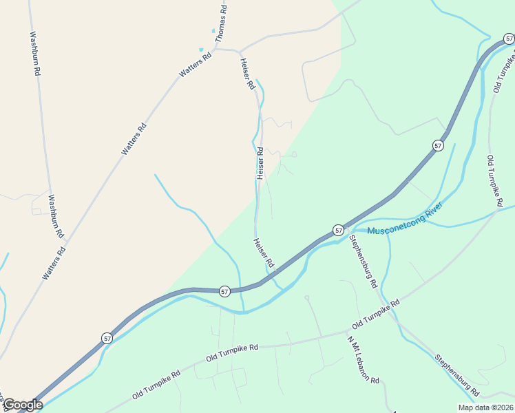 map of restaurants, bars, coffee shops, grocery stores, and more near 104 Heiser Road in Mansfield Township