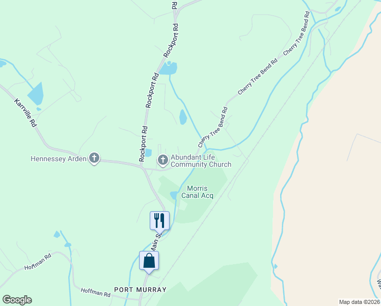 map of restaurants, bars, coffee shops, grocery stores, and more near 49 Cherry Tree Bend Road in Port Murray