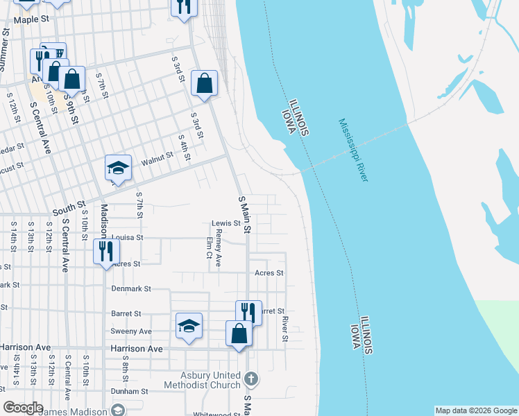 map of restaurants, bars, coffee shops, grocery stores, and more near 150 Clay Street in Burlington