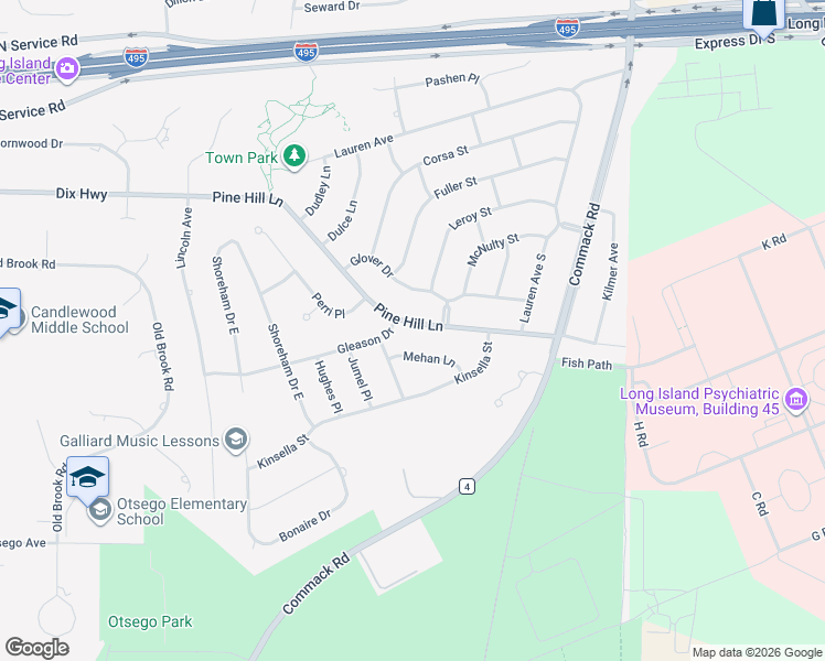 map of restaurants, bars, coffee shops, grocery stores, and more near 29 Pine Hill Lane in Dix Hills