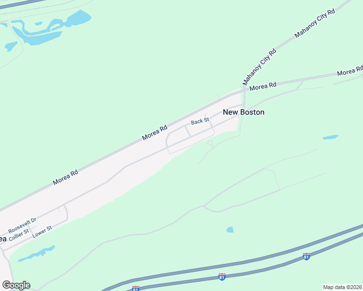 map of restaurants, bars, coffee shops, grocery stores, and more near 296 Roosevelt Drive in New Boston-Morea