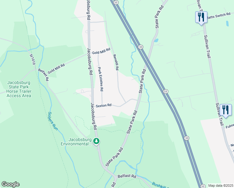map of restaurants, bars, coffee shops, grocery stores, and more near 901 Renaldi Road in Wind Gap