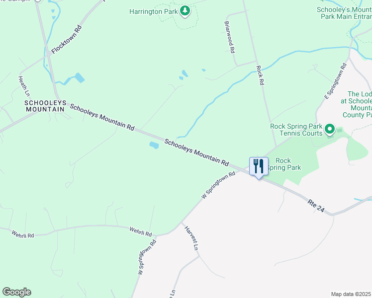 map of restaurants, bars, coffee shops, grocery stores, and more near 175 Schooleys Mountain Road in Washington Township
