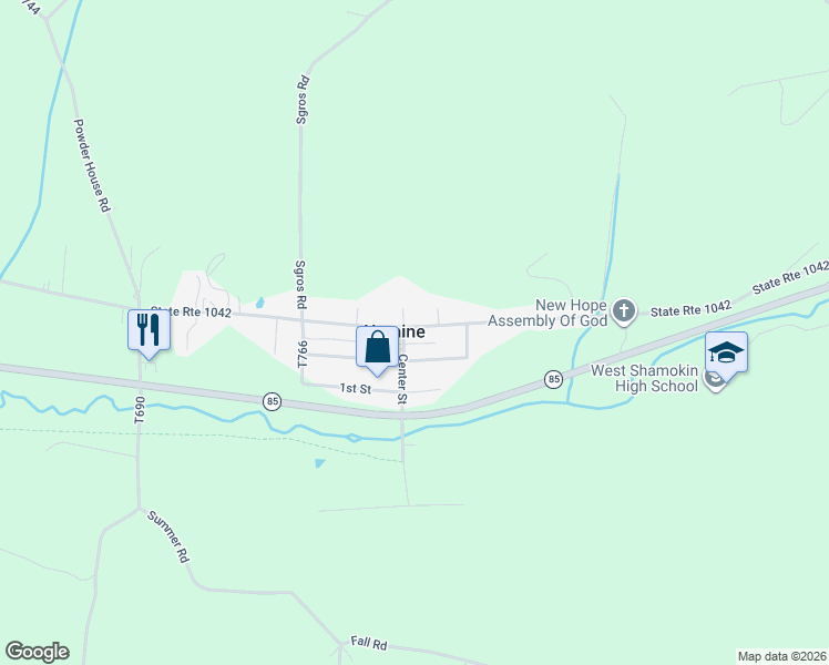 map of restaurants, bars, coffee shops, grocery stores, and more near in NuMine