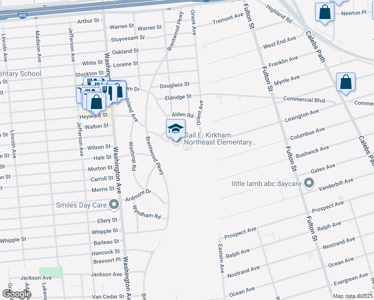 map of restaurants, bars, coffee shops, grocery stores, and more near 2 Devon Road in Brentwood