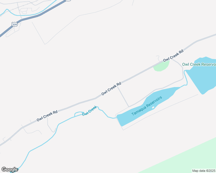 map of restaurants, bars, coffee shops, grocery stores, and more near Owl Creek Road in Tamaqua
