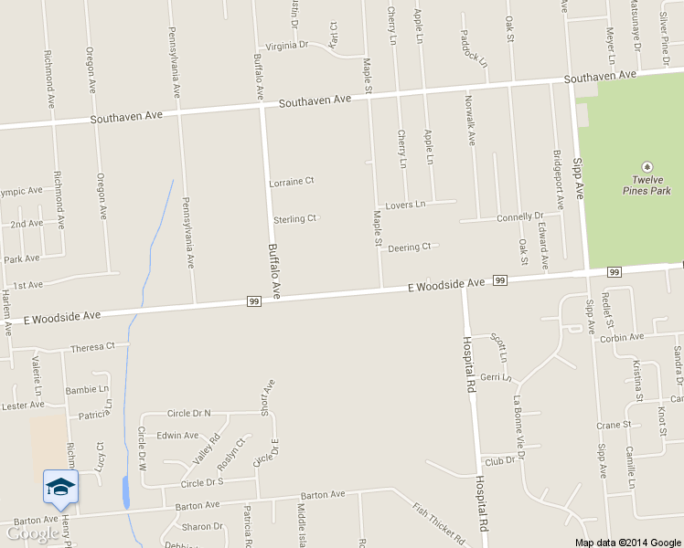 map of restaurants, bars, coffee shops, grocery stores, and more near 187 East Woodside Avenue in Patchogue