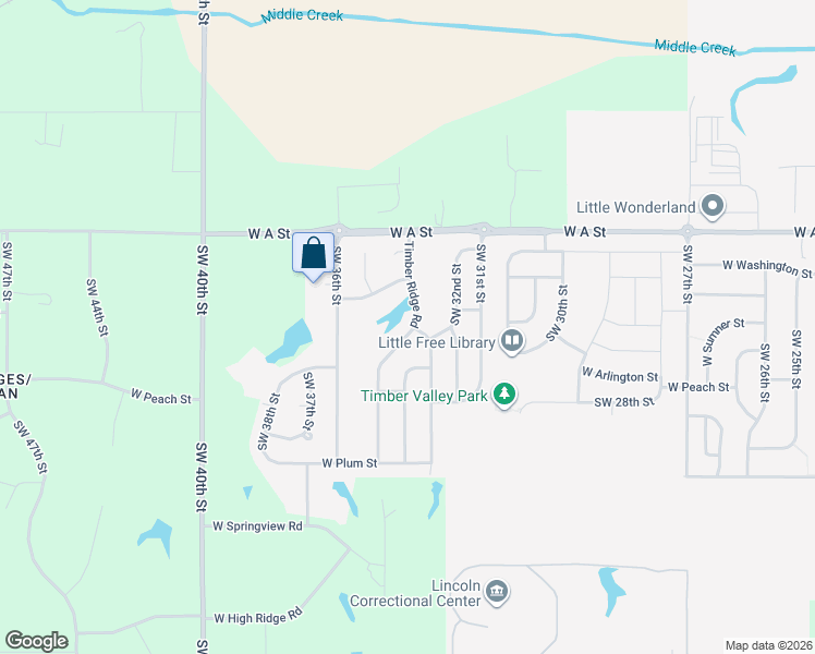 map of restaurants, bars, coffee shops, grocery stores, and more near 1655 Timber Ridge Road in Lincoln