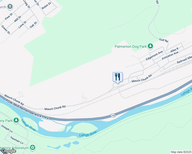 map of restaurants, bars, coffee shops, grocery stores, and more near in Palmerton