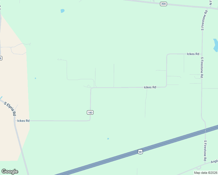 map of restaurants, bars, coffee shops, grocery stores, and more near Township Highway 183 in Wayne County